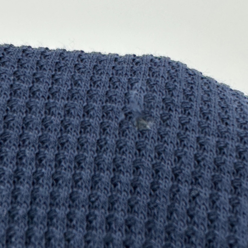 Cozy Earth Womens Bamboo Waffle Knit Long Sleeve Henley Navy Blue Size L NEW - Picture 11 of 11